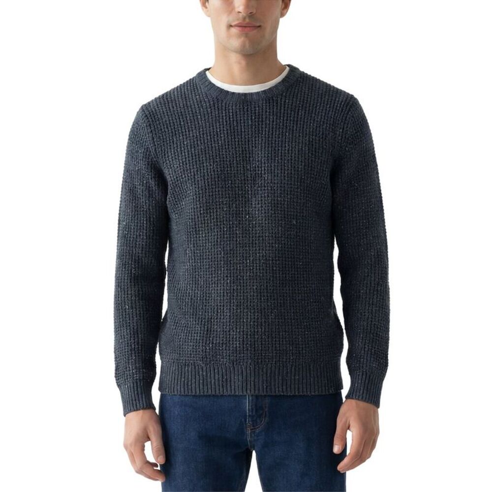 The Normal Brand Mens Wool-Blend Crewneck Sweater, Blue